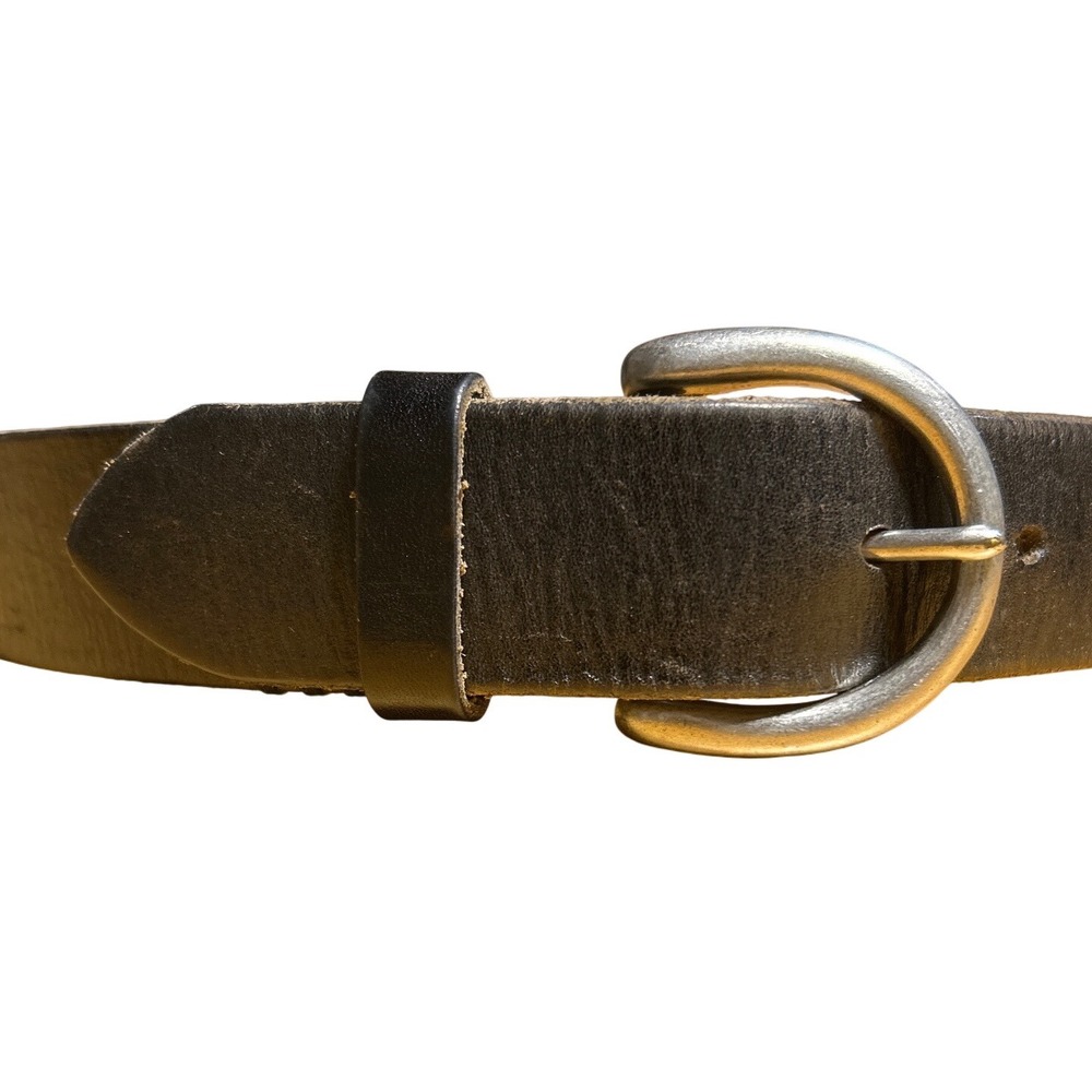 Eddie Bauer Italian Leather Belt Handcrafted in England Black Sz Small (29"-33")